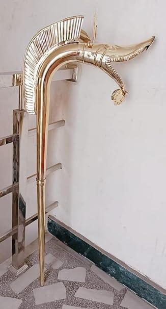 Medieval Brass Carnyx of Tintignac Celtic Deskford War Horn Fully Playable Gold 18 Gauge Brass