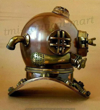 18" US Navy Mark V Diving Helmet – Antique Deep Sea Scuba Divers Replica