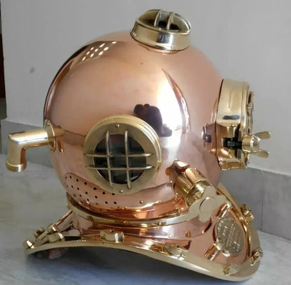 18" Diving Helmet – U.S. Navy Mark V Deep Sea Antique Scuba Replica (AB Finish)