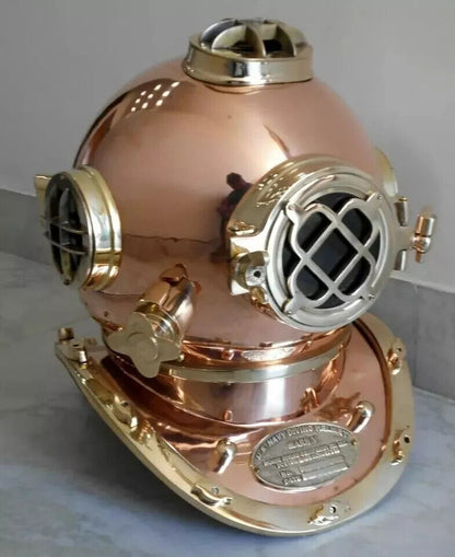18" Diving Helmet – U.S. Navy Mark V Deep Sea Antique Scuba Replica (AB Finish)