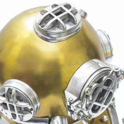 18" Mark V Navy Diver Helmet – Antique Brass Replica