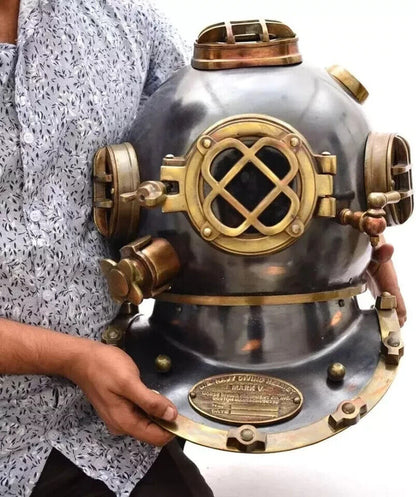 Handmade Nautical Diving Helmet Divers Helmet Black Finish Helmet
