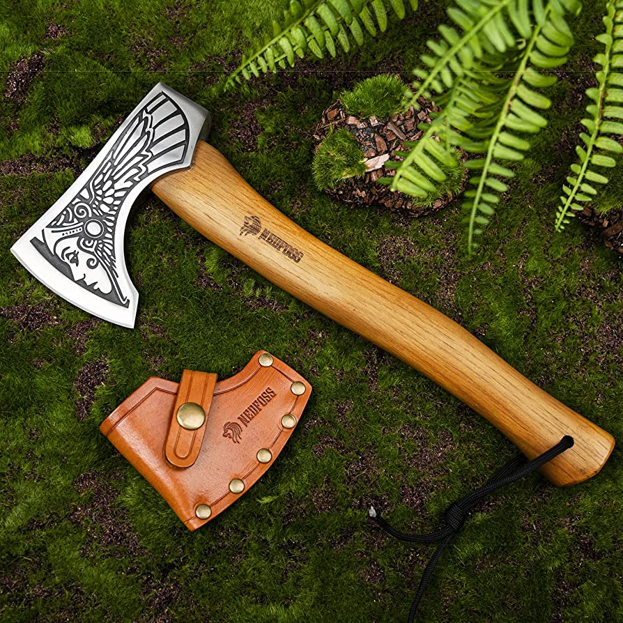 Valkyrie Engraved Viking 13" Hand Axe