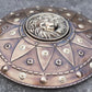 Medieval Warrior Royal Lion Stamped Circular Shield Face,  22"