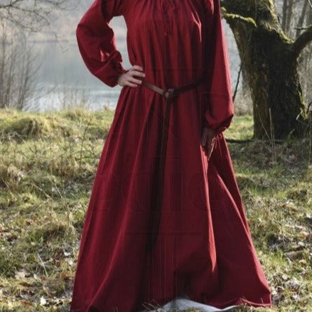 Robin Red Belled Sleeves Dress