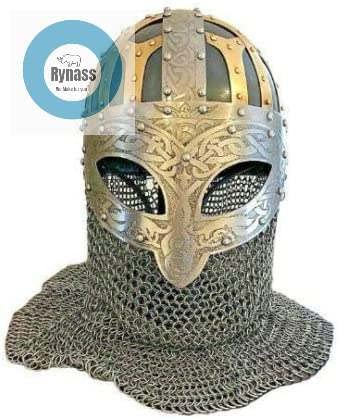 Silver Viking Helmet