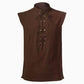 Sleeveless Short Torso Slit-Side Over Tunic