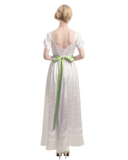 Ruched-Middle Gathered-Sleeve Underdress