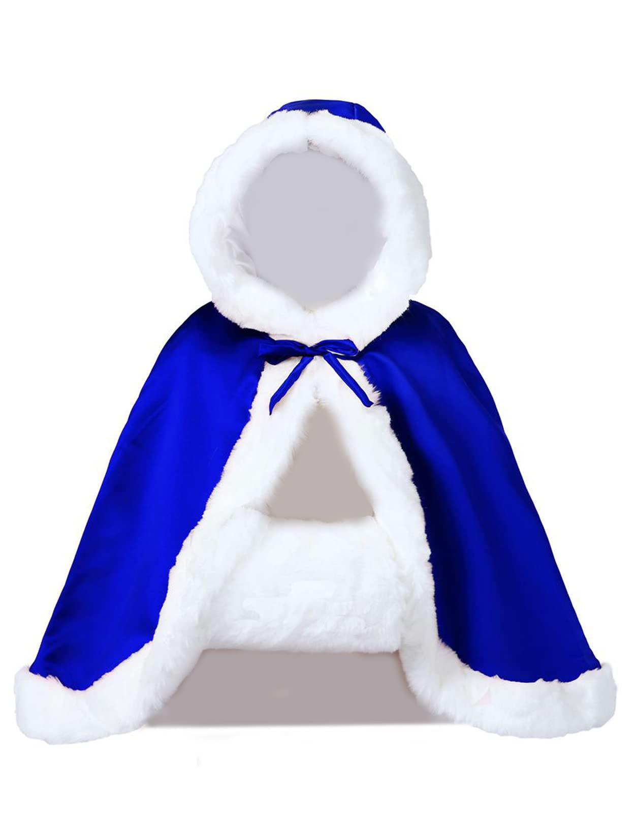 Fur Edged Wedding Capelet with Hood in 18 Colors