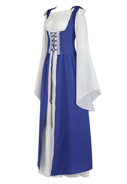 Pink Long Sleeve Irish Renaissance Dress Women's Pirate Costume