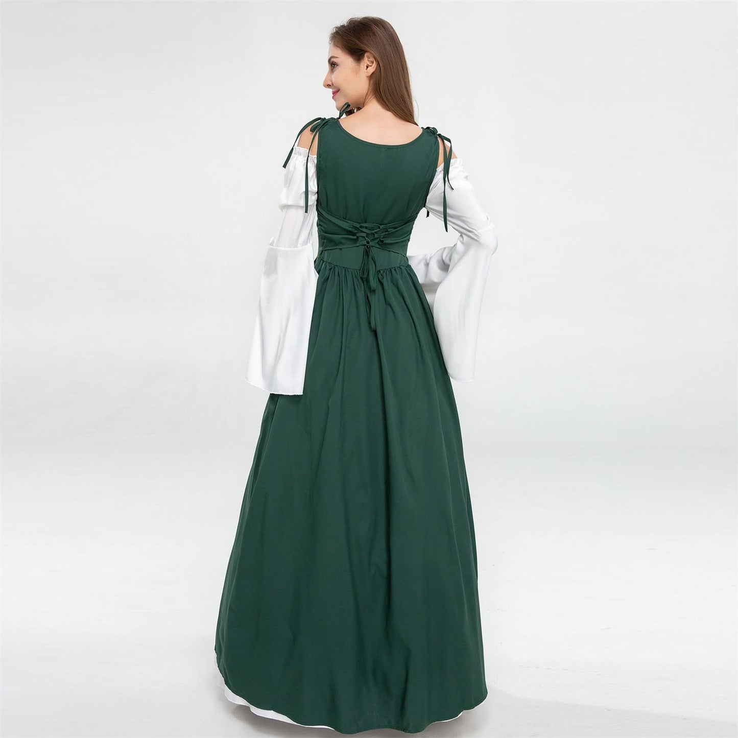 Wine Gothic Witch Medieval Wedding Dress Renaissance Dress for Women