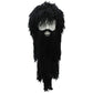 Creative Barbarian Knit Beard Hat Funny Knit Hat Wig Beanie Hat Beard Facemask V-brown