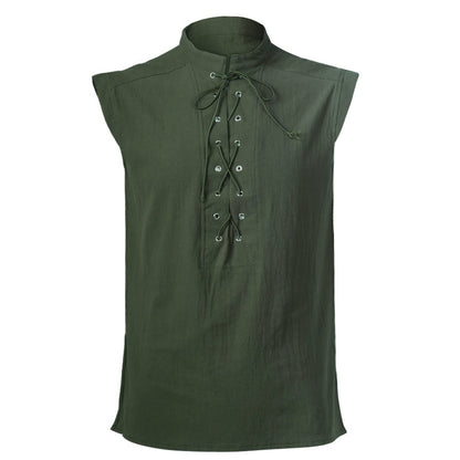 Sleeveless Short Torso Slit-Side Over Tunic