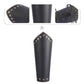 GelConnie Leather Gauntlet Wristband Viking Leather Arm Guard Medieval Armor Bracers Leather Armband Wrist Guards Cosplay Black Leather Bracers