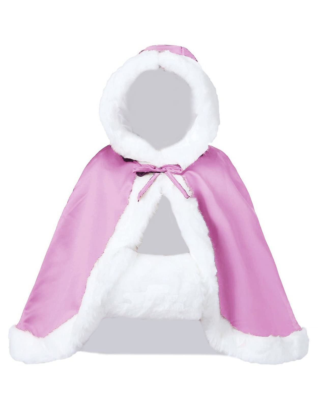 Fur Edged Wedding Capelet with Hood in 18 Colors