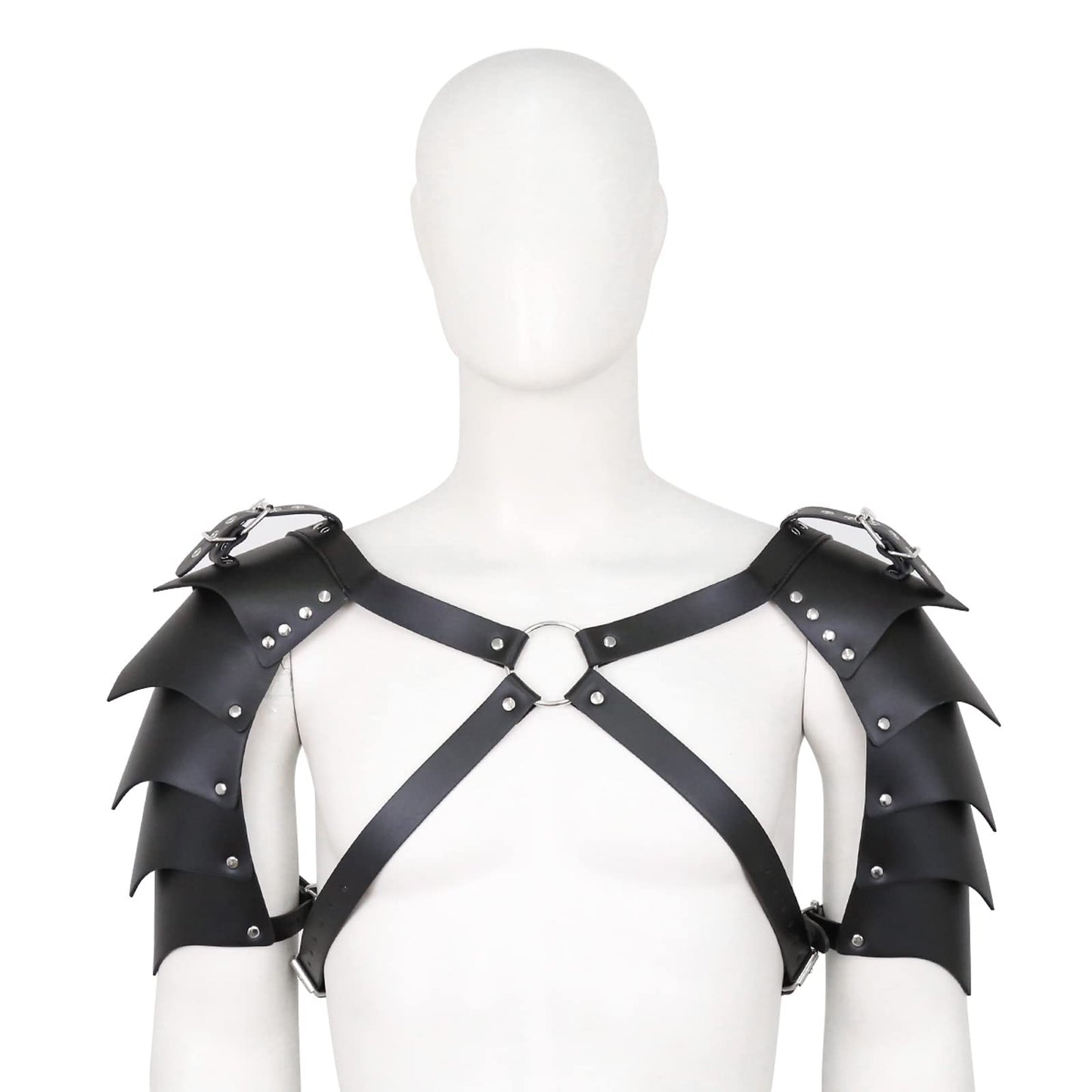 SJYFAL Men Leather Shoulder Armors