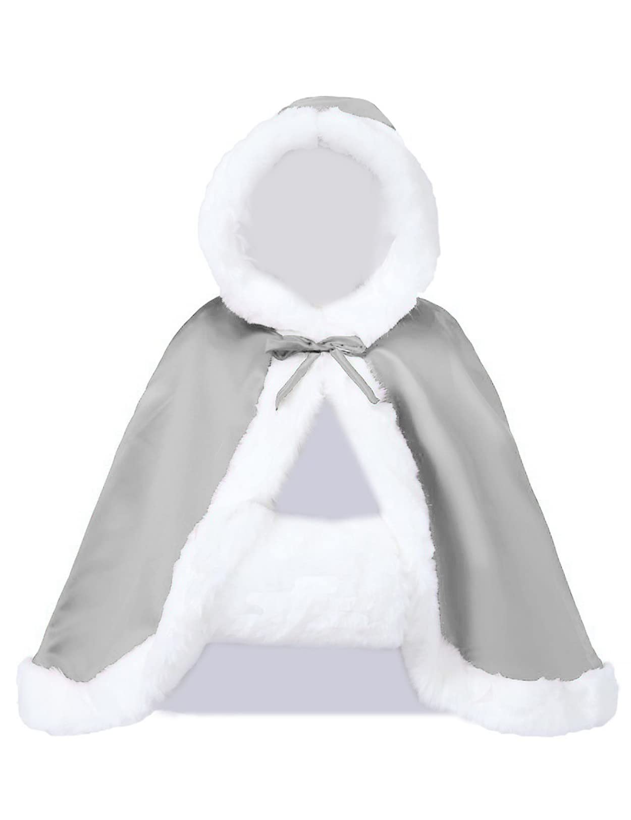 Fur Edged Wedding Capelet with Hood in 18 Colors