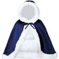 Fur Edged Wedding Capelet with Hood in 18 Colors