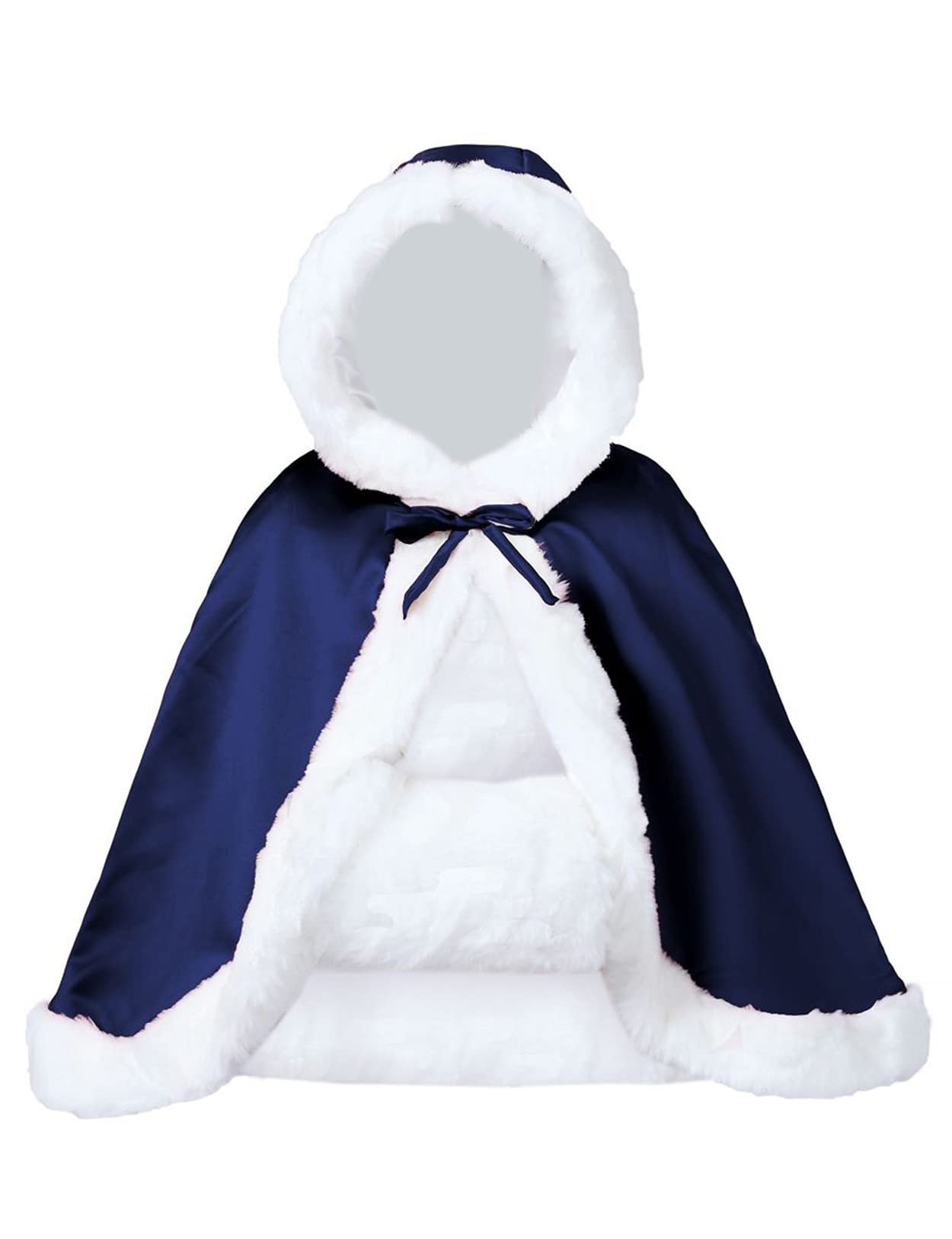 Fur Edged Wedding Capelet with Hood in 18 Colors