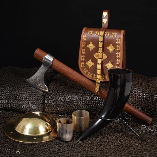 Mythrojan Viking Drinking Horn Black Medieval Beer Drinking Horn Authentic Drinking Horn with Strap Norse Beer Horn Small Drinking Horn Mug Viking Ale Horn Cup 250 ml Viking Drink Horn Replica 8oz 250 ML (Black Strap)