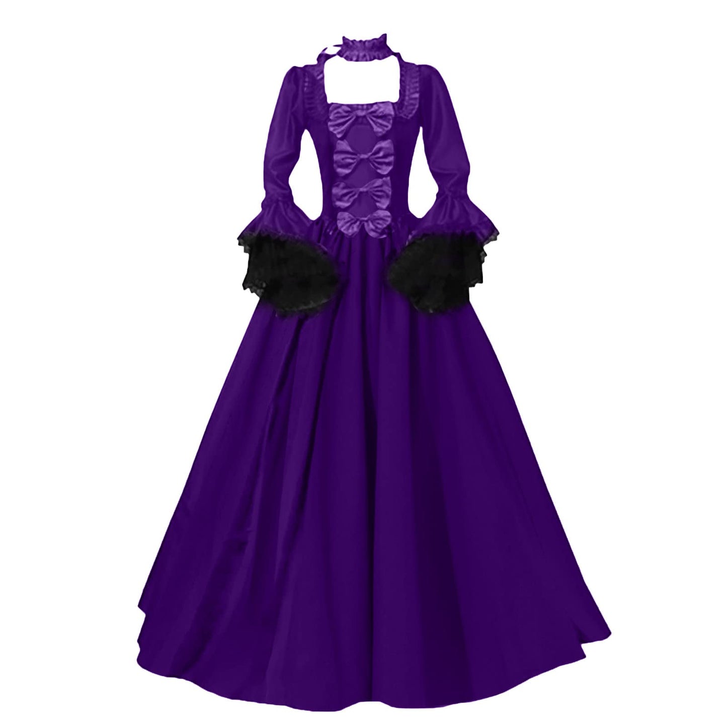 Wine Gothic Witch Medieval Wedding Dress Renaissance Dress for Women