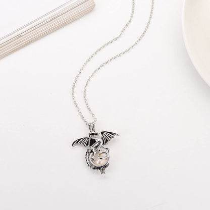 Luminous Pterodactyl Dragon Necklace - Glow in The Dark - Vintage Punk Pendant