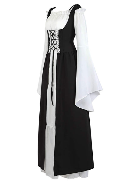 Pink Long Sleeve Irish Renaissance Dress Women's Pirate Costume