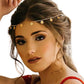 Campsis Gold Festival Sequins Head Chain Gyspy Headpiece Hair Accessories Jewelry for Women and Girls Style1