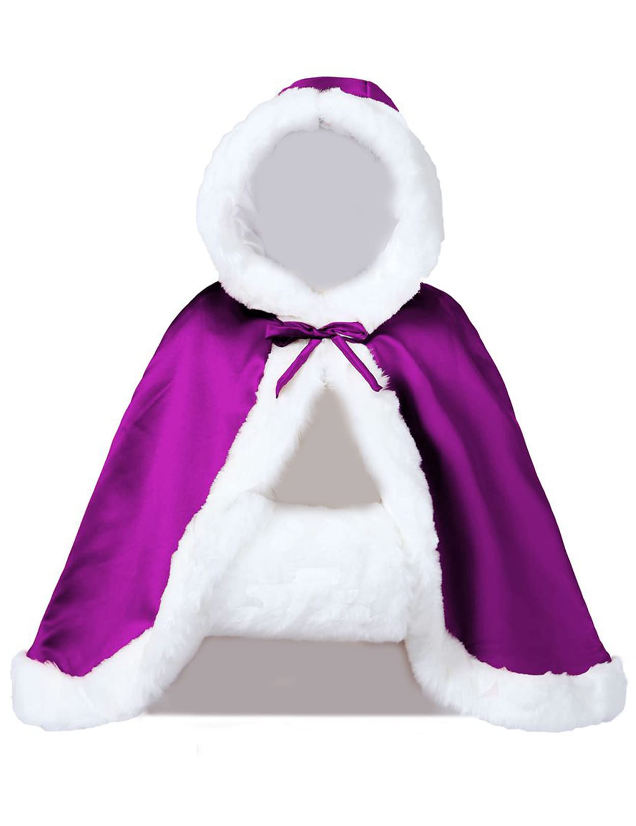 Fur Edged Wedding Capelet with Hood in 18 Colors