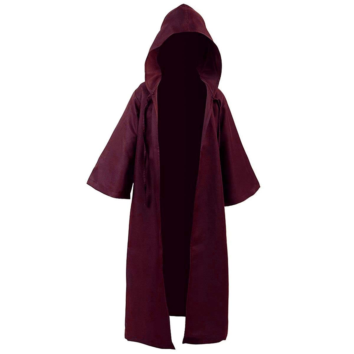 GOLDSTITCH Men Hooded Robe Cloak Knight Fancy Cool Cosplay Costume XX-Large Brown(cloak)