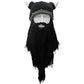 Creative Barbarian Knit Beard Hat Funny Knit Hat Wig Beanie Hat Beard Facemask V-brown