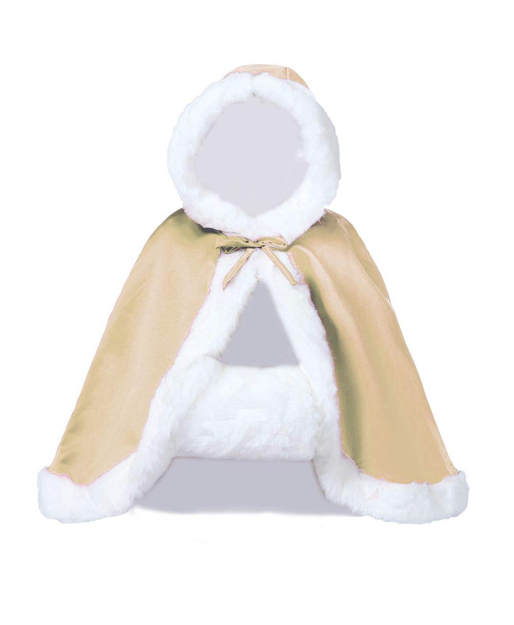 Fur Edged Wedding Capelet with Hood in 18 Colors