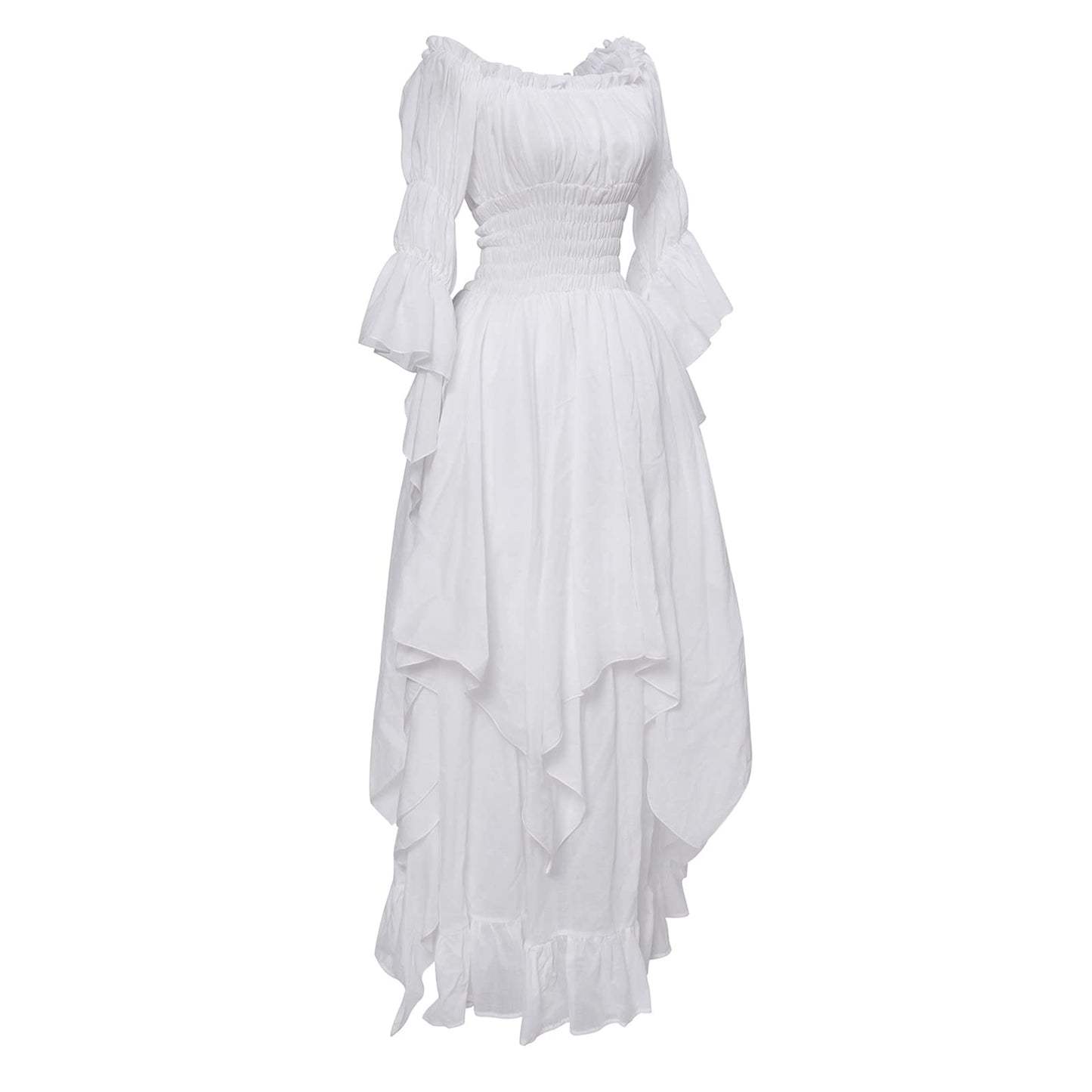 Ruched-Middle Gathered-Sleeve Underdress