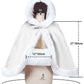 Fur Edged Wedding Capelet with Hood in 18 Colors