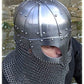 Viking Steel and Chainmail Mask Helmet