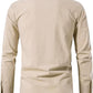 Men's Long Sleeve Shirts Retro Style Lace up for Medieval,Viking,Hippie Halloween Cosplay Pirate Renaissance Costume Small Khaki