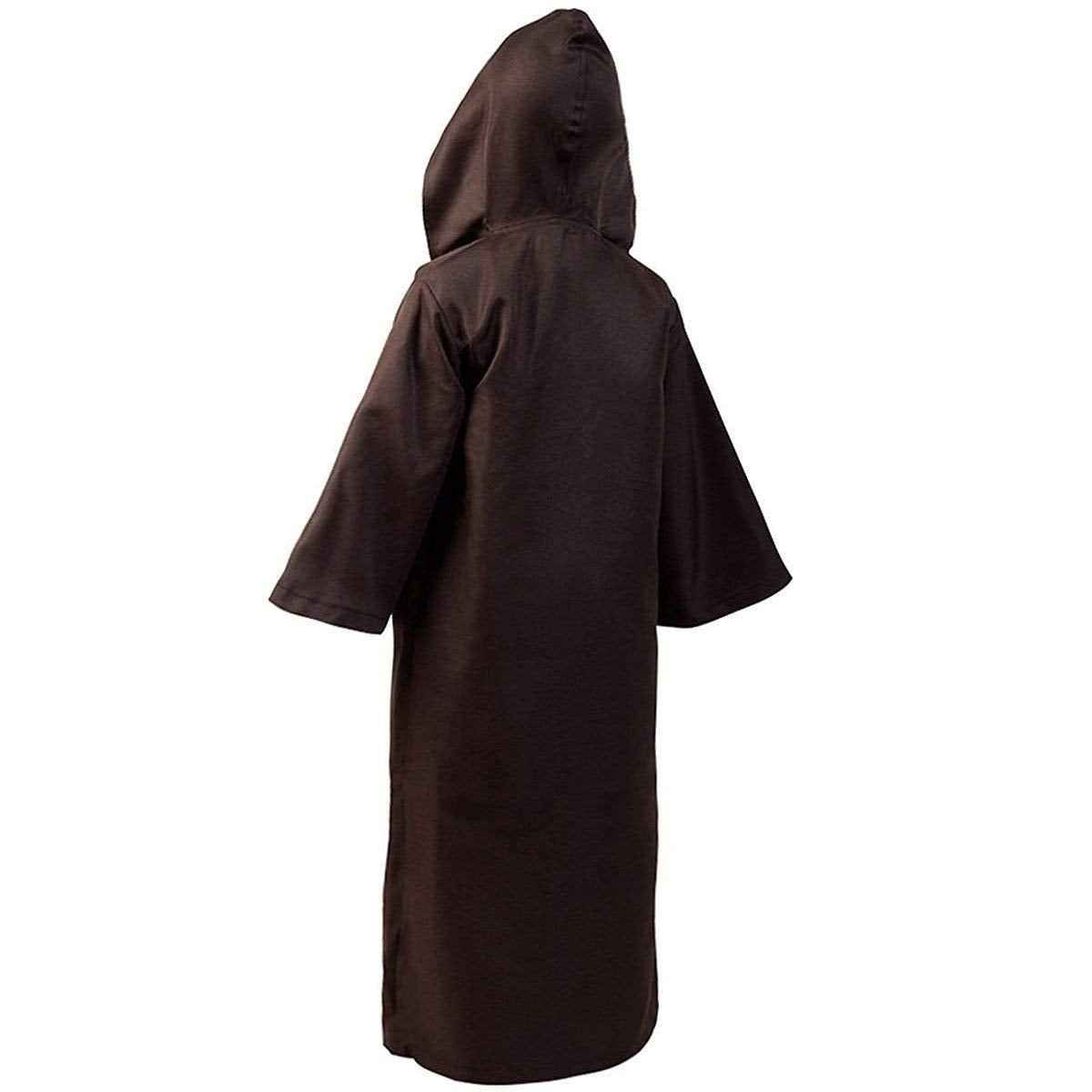 GOLDSTITCH Men Hooded Robe Cloak Knight Fancy Cool Cosplay Costume XX-Large Brown(cloak)