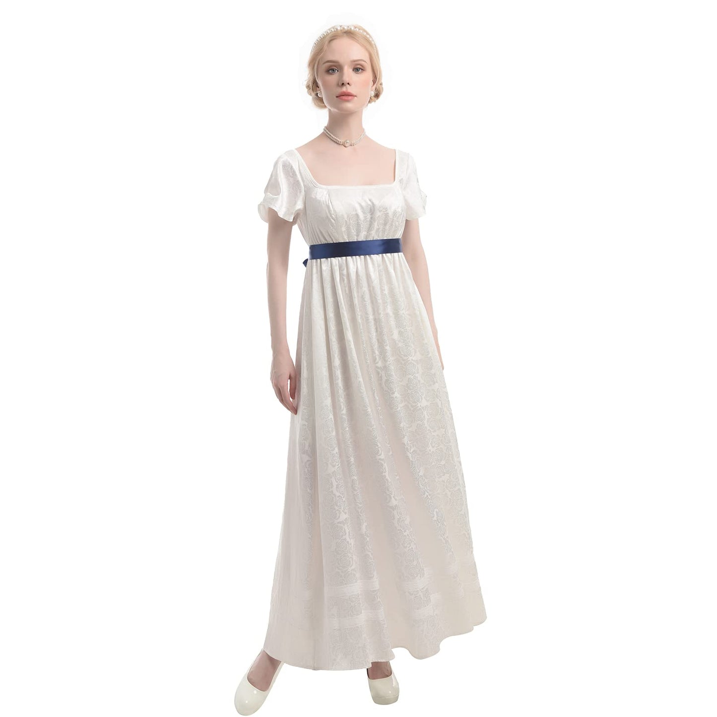 Ruched-Middle Gathered-Sleeve Underdress