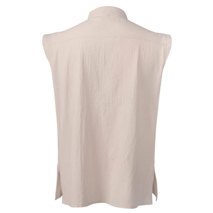 Sleeveless Short Torso Slit-Side Over Tunic