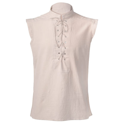 Sleeveless Short Torso Slit-Side Over Tunic