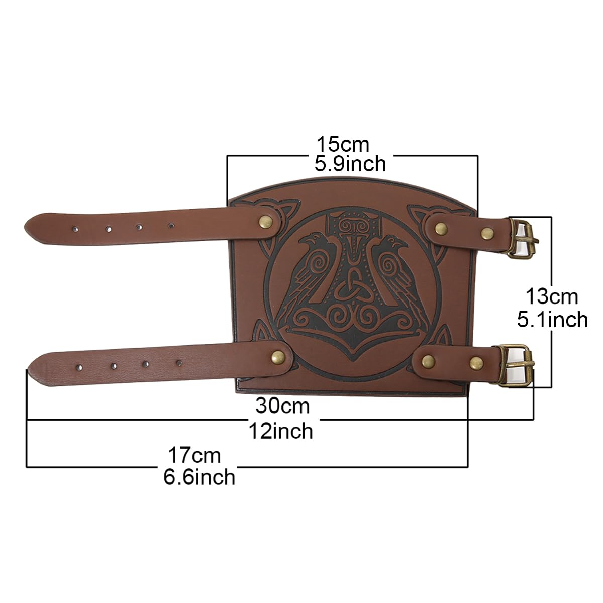 GelConnie Leather Gauntlet Wristband Viking Leather Arm Guard Medieval Armor Bracers Leather Armband Wrist Guards Cosplay Black Leather Bracers