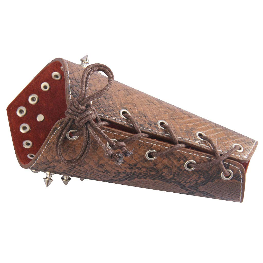 Leather Gauntlet Wristband Medieval Archery Bracers