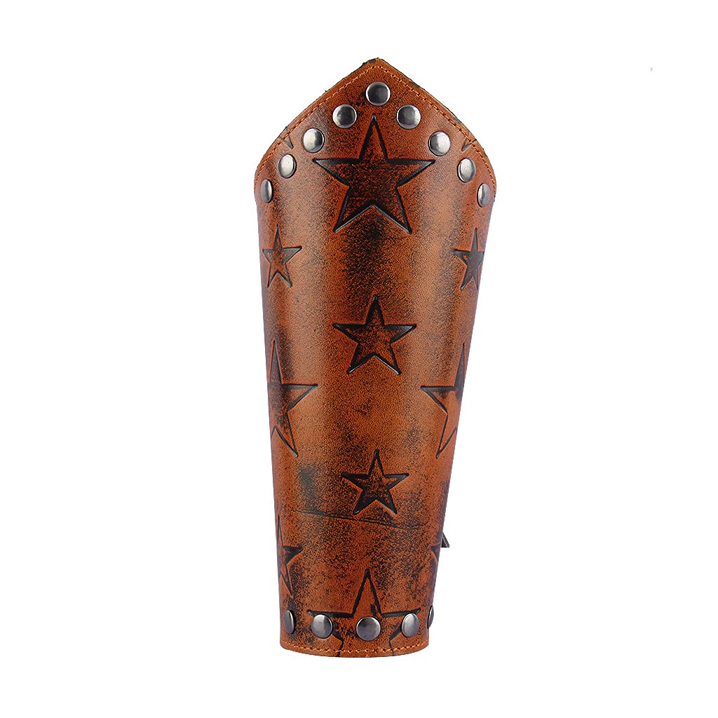 Leather Gauntlet Wristband Medieval Archery Bracers