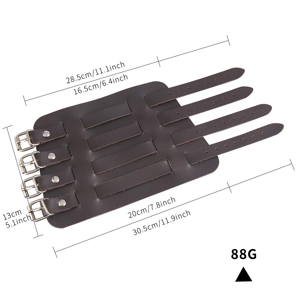 Leather Gauntlet Wristband Medieval Archery Bracers