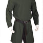 Mens Renaissance Tunic Pirate Viking Retro Medieval Shirt Gothic Victorian Halloween Costume Tee (Without Belt) Medium Green