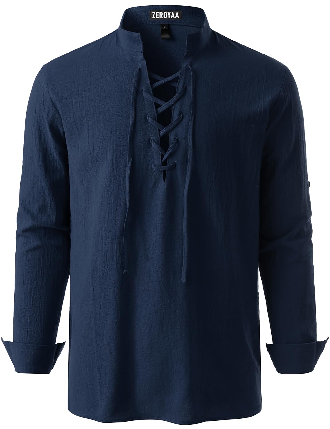 Men's Medieval Vintage Long Sleeve Lace Up Shirt