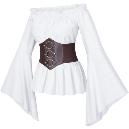 Irtysh Womens Renaissance Victorian Peasant Ruffle