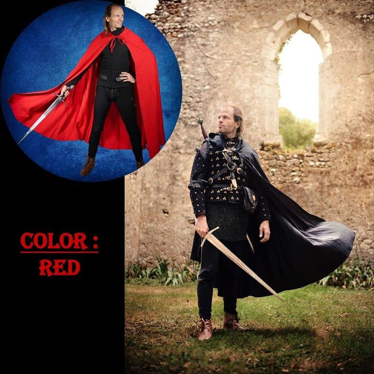 “Raider” Canvas Cloak 100% Cotton Cape Medieval SCA LARP Large Charcoal