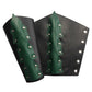 GelConnie Leather Gauntlet Wristband Viking Leather Arm Guard Medieval Armor Bracers Leather Armband Wrist Guards Cosplay Black Leather Bracers