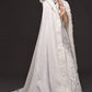 White Women's Wedding Cloak with Hood